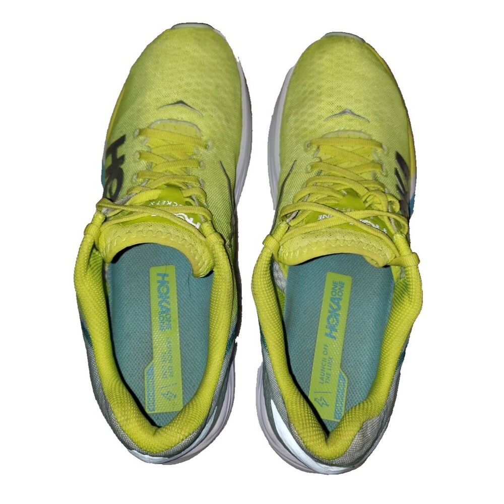 Hoka One One U Rocket X Men's Sz 11 Women's Sz 12 Green Yellow 1113532 BGEPR - Picture 8 of 11